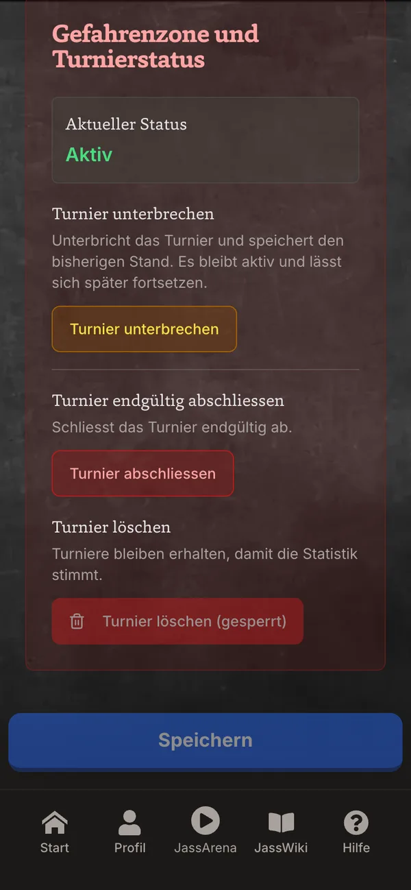 Gefahrenzone mit beiden Knöpfen